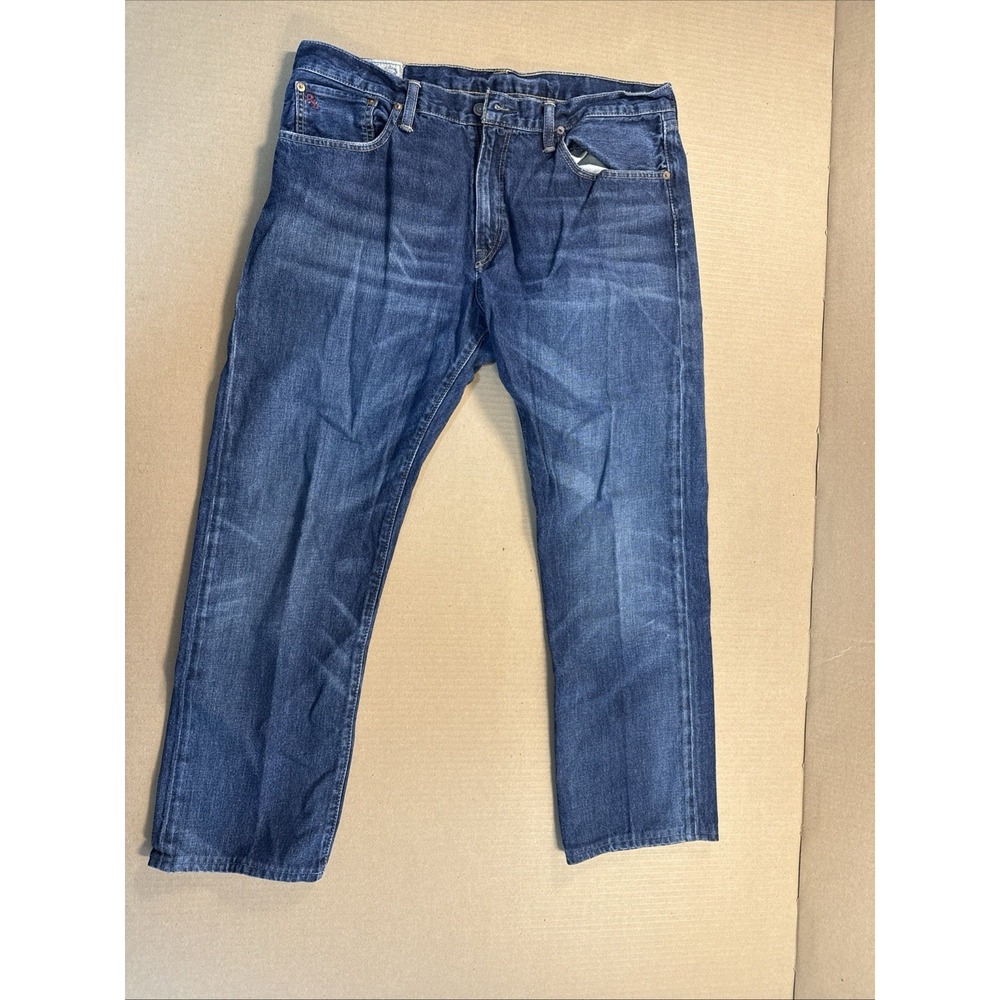 Men's Polo Ralph Lauren Denim Jeans Dark Wash Vintage 67 Straight 36x28.5 Hemmed